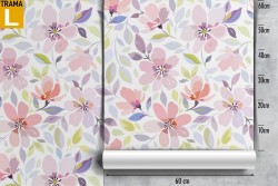 Carta da Parati natura fiori rosa moderna.