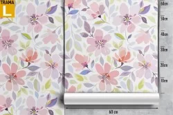 Modern pink flowers nature wallpaper.