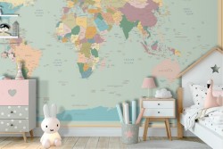 Geopolitical globe world map wallpaper