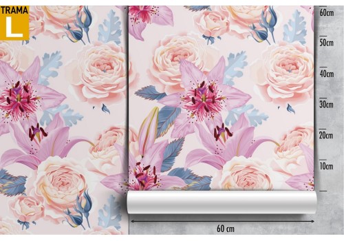 Pink and white flower wallpaper. 2