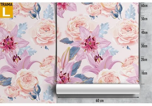 Pink and white flower wallpaper. 2