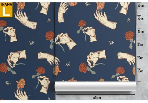 Wallpaper modern decoration roses nature popart. 2