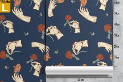 Wallpaper modern decoration roses nature popart.