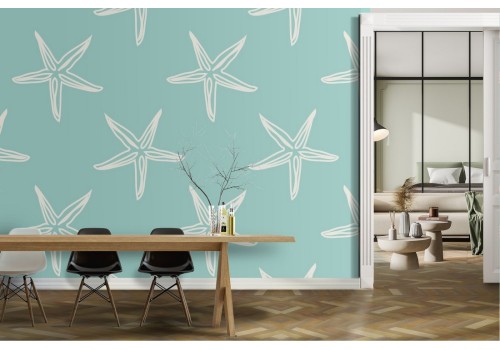 Wallpaper stylized starfish nature.