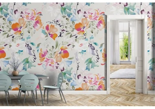 Wallpaper flowers modern design nature.