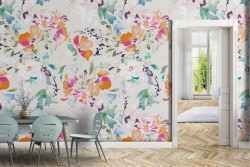 Floral wallpaper modern design nature.