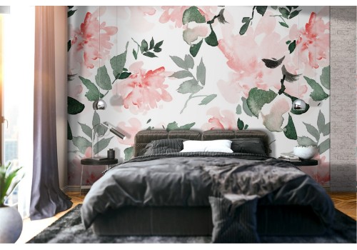 Nature Wallpaper with pink flowers.