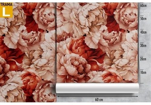 Classic nature wallpaper with red and white roses. 2