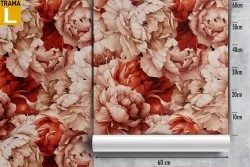 Classic nature wallpaper with red and white roses.