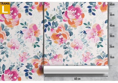 Nature flowers roses pattern wallpaper. 2