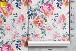 Carta da Parati natura fiori rose pattern.