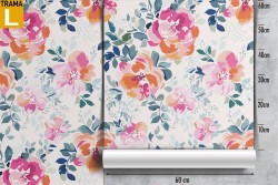 Nature flowers roses pattern wallpaper.