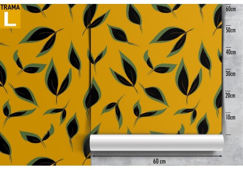 Vintage yellow nature leaves wallpaper. 2