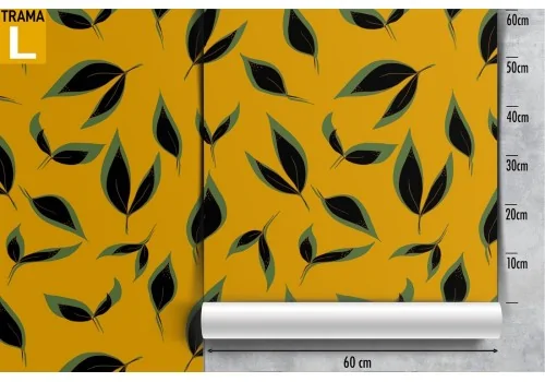 Vintage yellow nature leaves wallpaper. 2