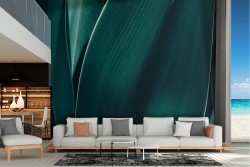 Carta da Parati foglie verdi dettaglio natura