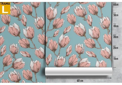 Wallpaper pink tulips nature modern design. 2