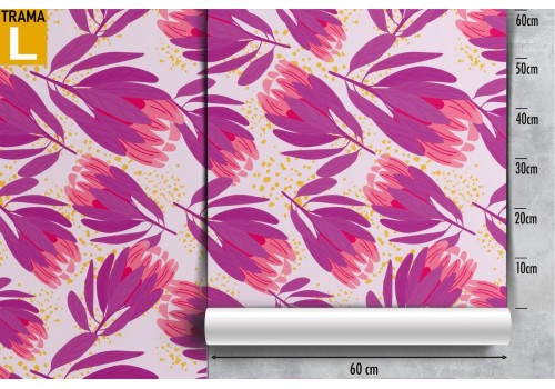 Modern nature pink leaves wallpaper. 2