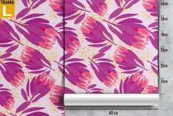 Modern nature pink leaves wallpaper.