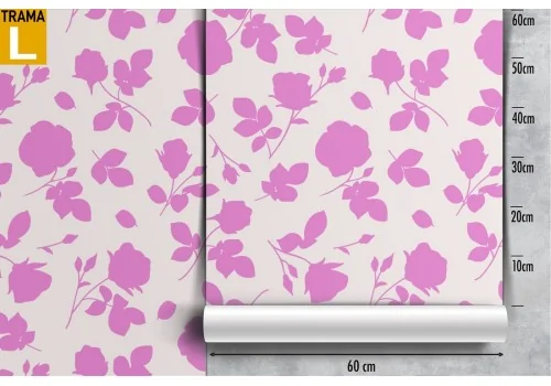 Modern nature stylized roses wallpaper. 2