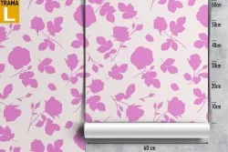 Modern nature stylized roses wallpaper.