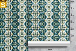 Carta da Parati Design e Stili Superfici e Texture Geometrica Mattonelle Vintage