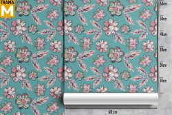 Carta da Parati Fiori Moderna Natura Stilizzata