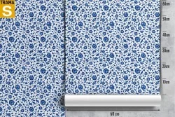Carta da Parati Design e Stili Flora e Fauna Fiori Natura Vintage Stilizzata
