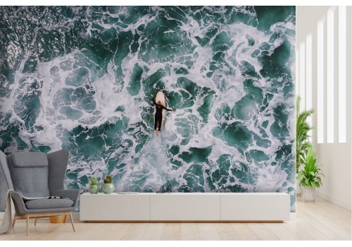 Surfer ocean wave wallpaper