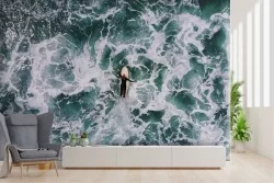 Surfer ocean wave wallpaper
