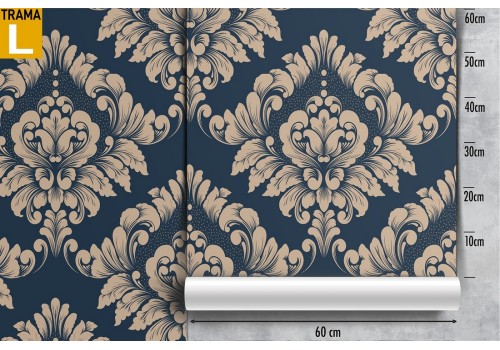 Elaborate refined vintage damask wallpaper. 2