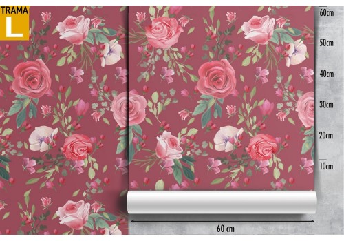 Vintage nature roses wallpaper pattern flowers. 2