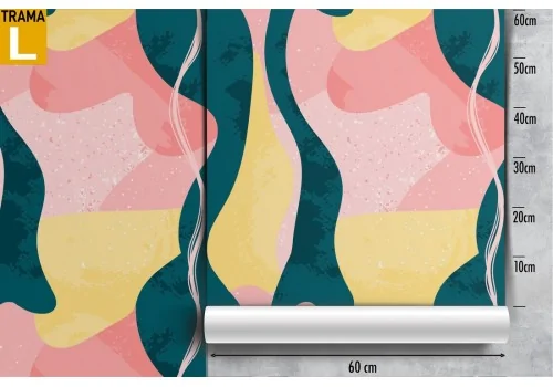 Modern abstract wallpaper in pink and yellow colors. 2