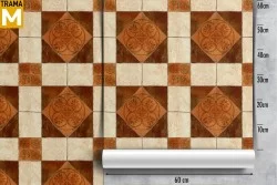 Geometric Marble Vintage Tile Wallpaper