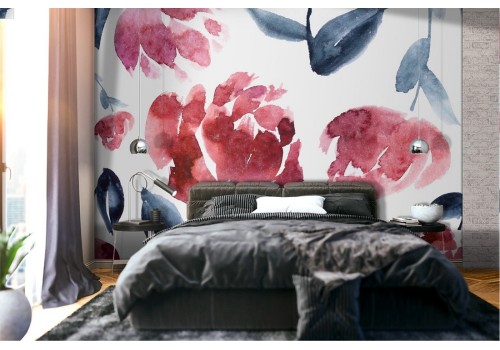 Abstract roses wallpaper modern nature flowers.