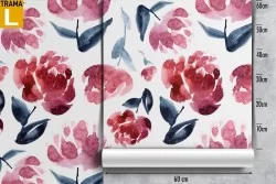 Carta da Parati rose astratte fiori natura moderna.