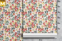 Stylized Nature Flowers Wallpaper