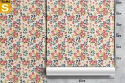 Carta da Parati Design e Stili Flora e Fauna Fiori Natura Stilizzata