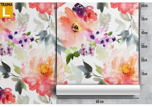 Refined nature wallpaper with modern flowers. 2