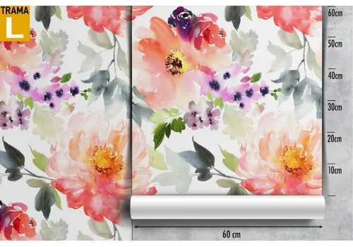 Refined nature wallpaper with modern flowers. 2