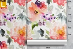 Refined nature wallpaper with modern flowers.