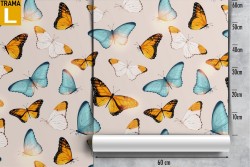 Modern nature animal butterflies wallpaper.