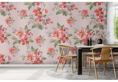 Vintage nature flowers roses wallpaper.