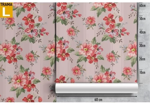 Carta da Parati rose fiori natura vintage. 2