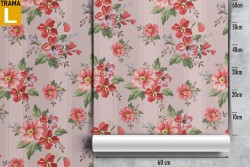 Carta da Parati rose fiori natura vintage.