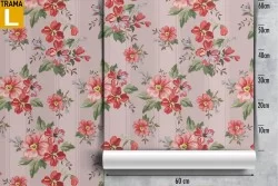 Carta da Parati rose fiori natura vintage.