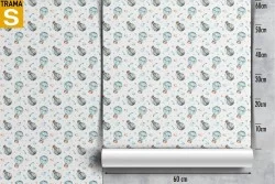 Carta da Parati Bambini Razzi aerei mongolfiere Decorazioni e Pattern