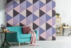 Modern pop geometric wallpaper decoration.