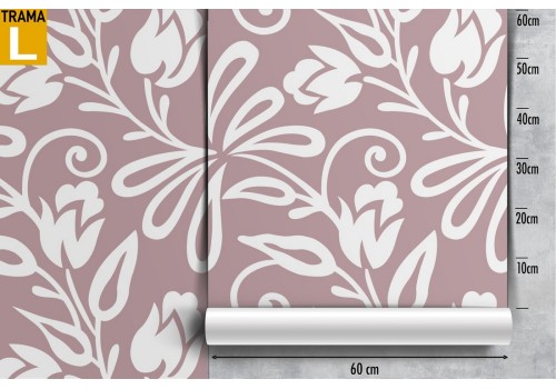 Wallpaper with stylized flowers and leaves modern nature. 2