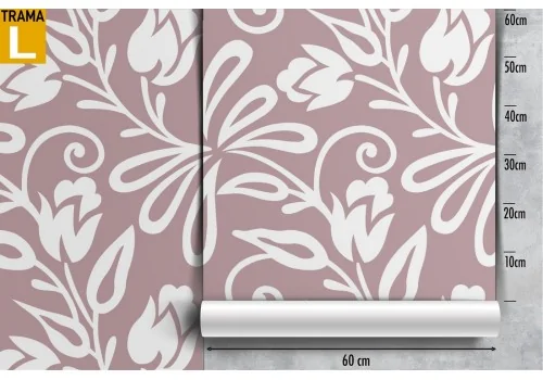 Wallpaper with stylized flowers and leaves modern nature. 2
