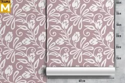 Modern Wallpaper Flowers Stylized Leaves Nature